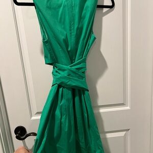 Jcrew green cotton dress